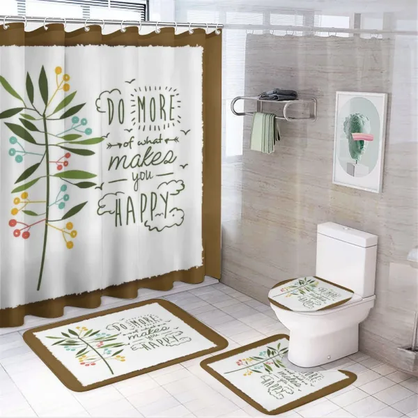 Mindfulness Flying Birds on a shower curtain