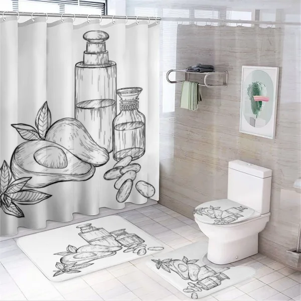 Natural Tropical Fruit on a shower curtain