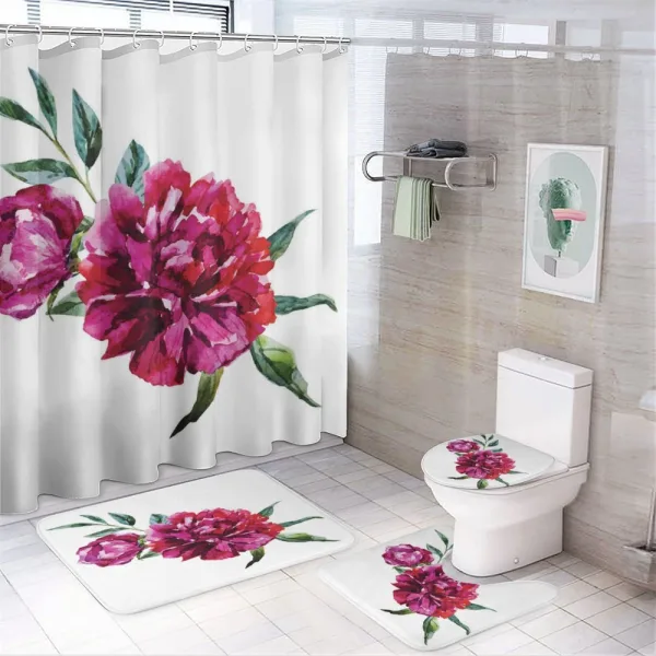 Petals Paint on a shower curtain