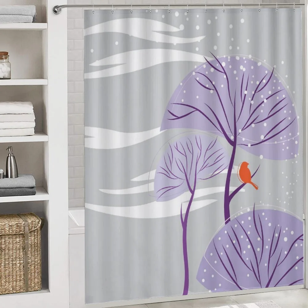Purple Trees Snow Bird — Detail 4