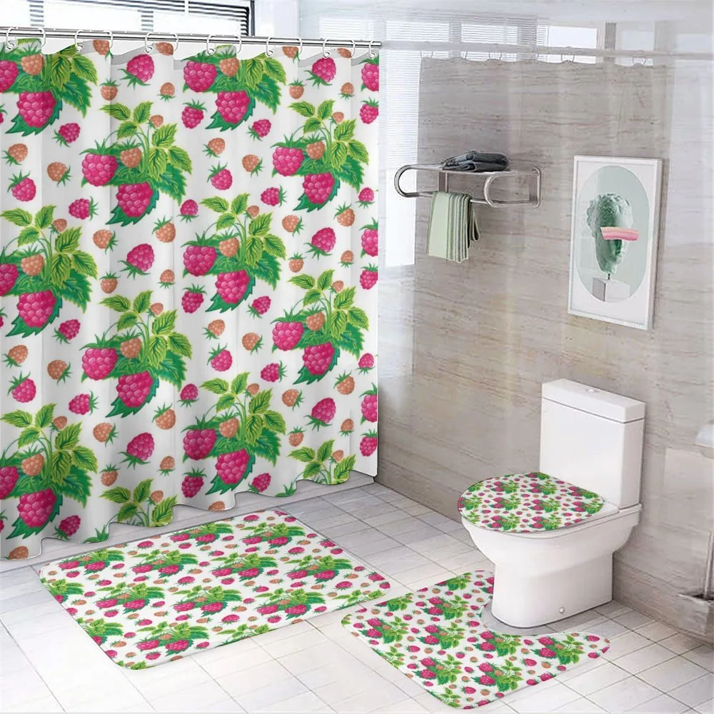 Raspberries and Green Leaves — Your design