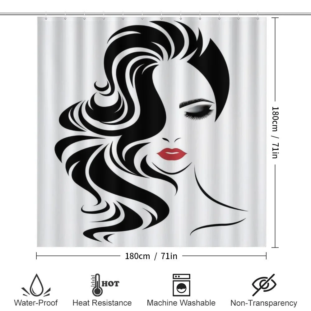 Red Lipstick and Waves — Detail 2