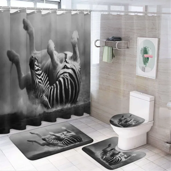 Savage Zebra Striped on a shower curtain
