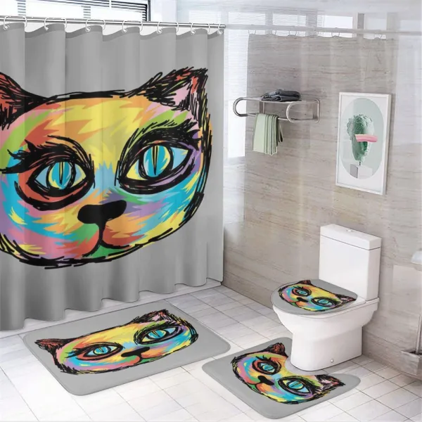 Sketch Art Dark Big Eyes on a shower curtain