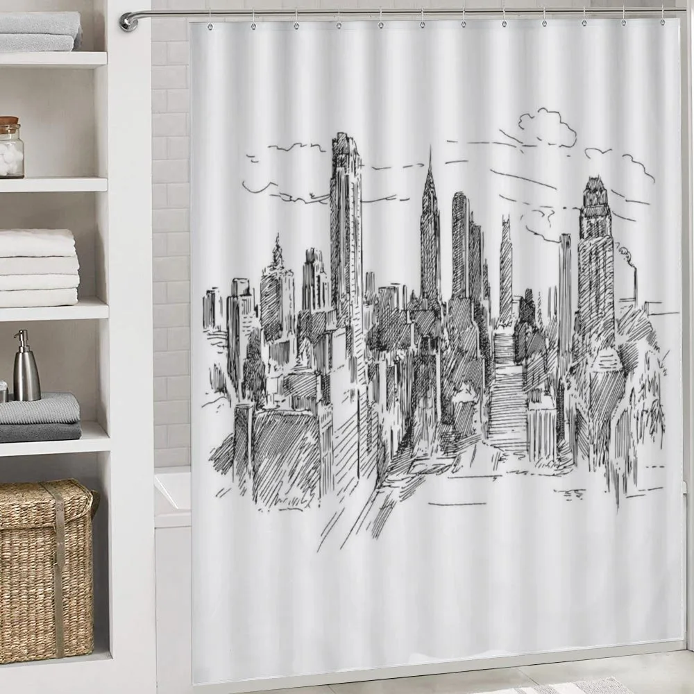 Sketchy NYC Cityscape — Detail 4
