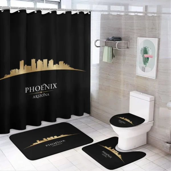 Skyscrapers and Buildings on a shower curtain