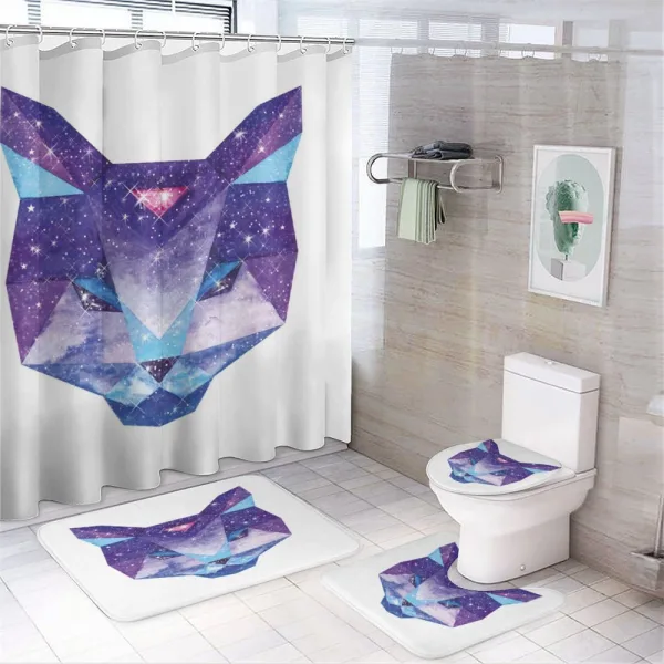 Star Clusters Head on a shower curtain