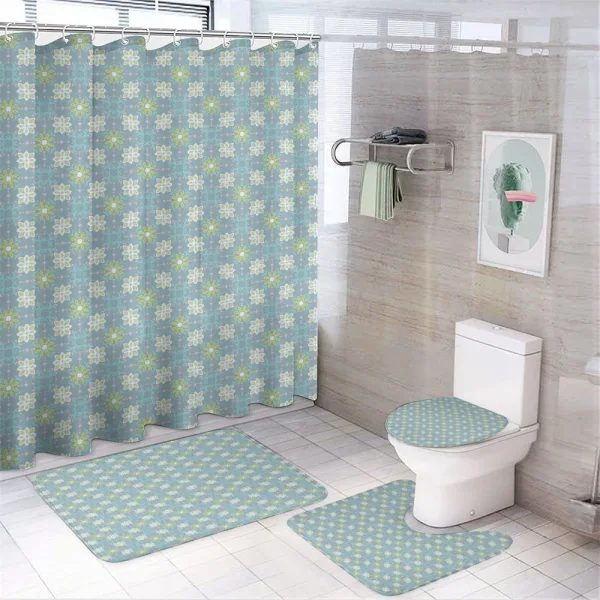 Tender Vintage Floral Pattern on a shower curtain