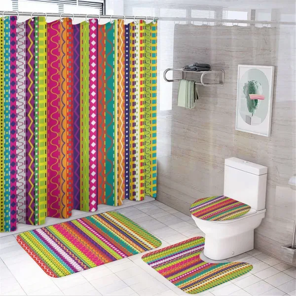 Vintage Forms on a shower curtain