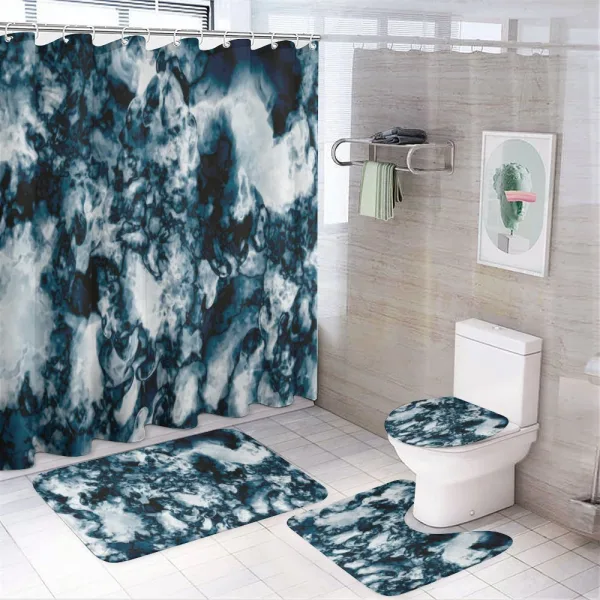 Vintage Nature Painted on a shower curtain