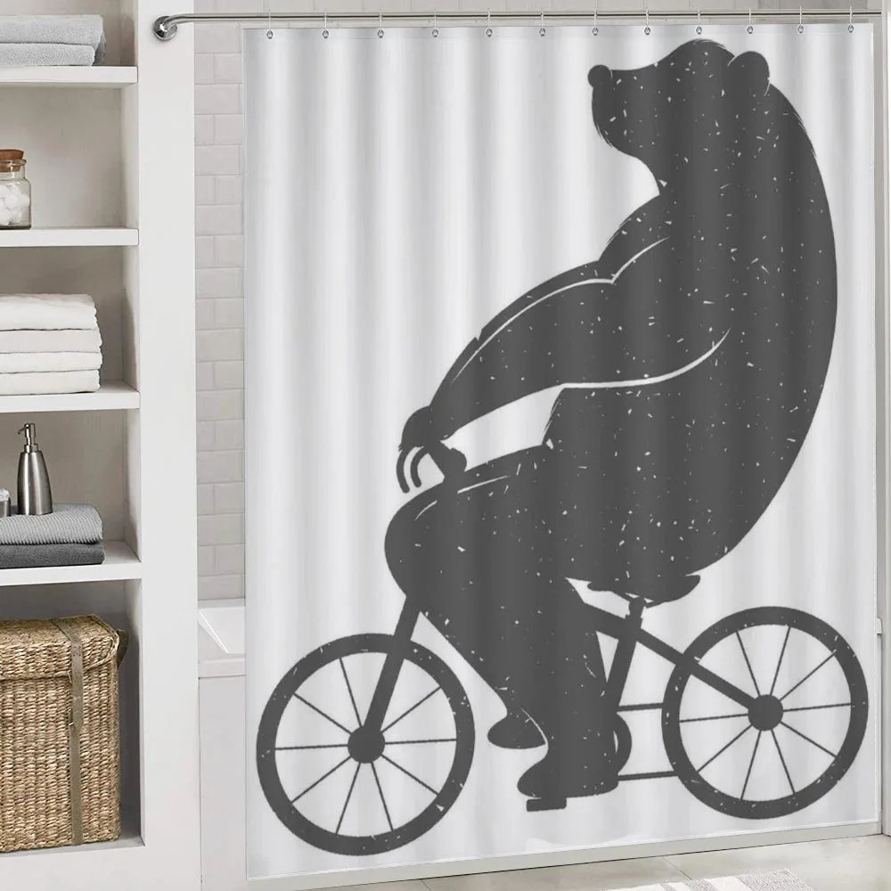 Bike Humor Hipster Bear — Detail 4