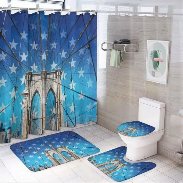 Bridge Stars America on a shower curtain