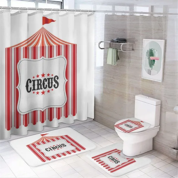 Circus Tent Flagpole on a shower curtain