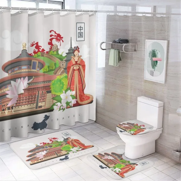 Cultural Dress Palace on a shower curtain