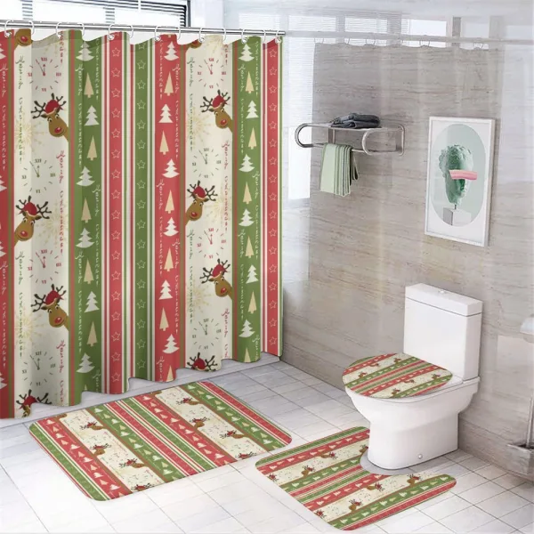 Deer Pines Borders on a shower curtain