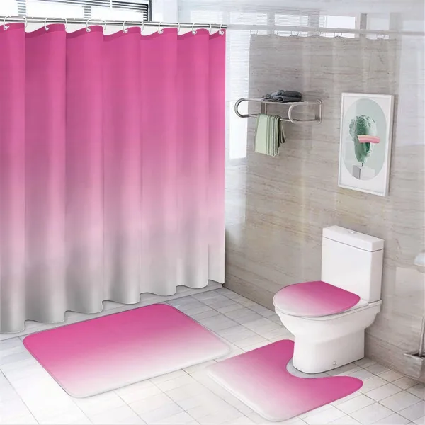 Digital Hot Pink Design on a shower curtain