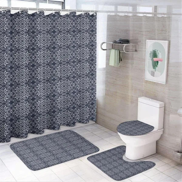 Eastern Curlicues on a shower curtain