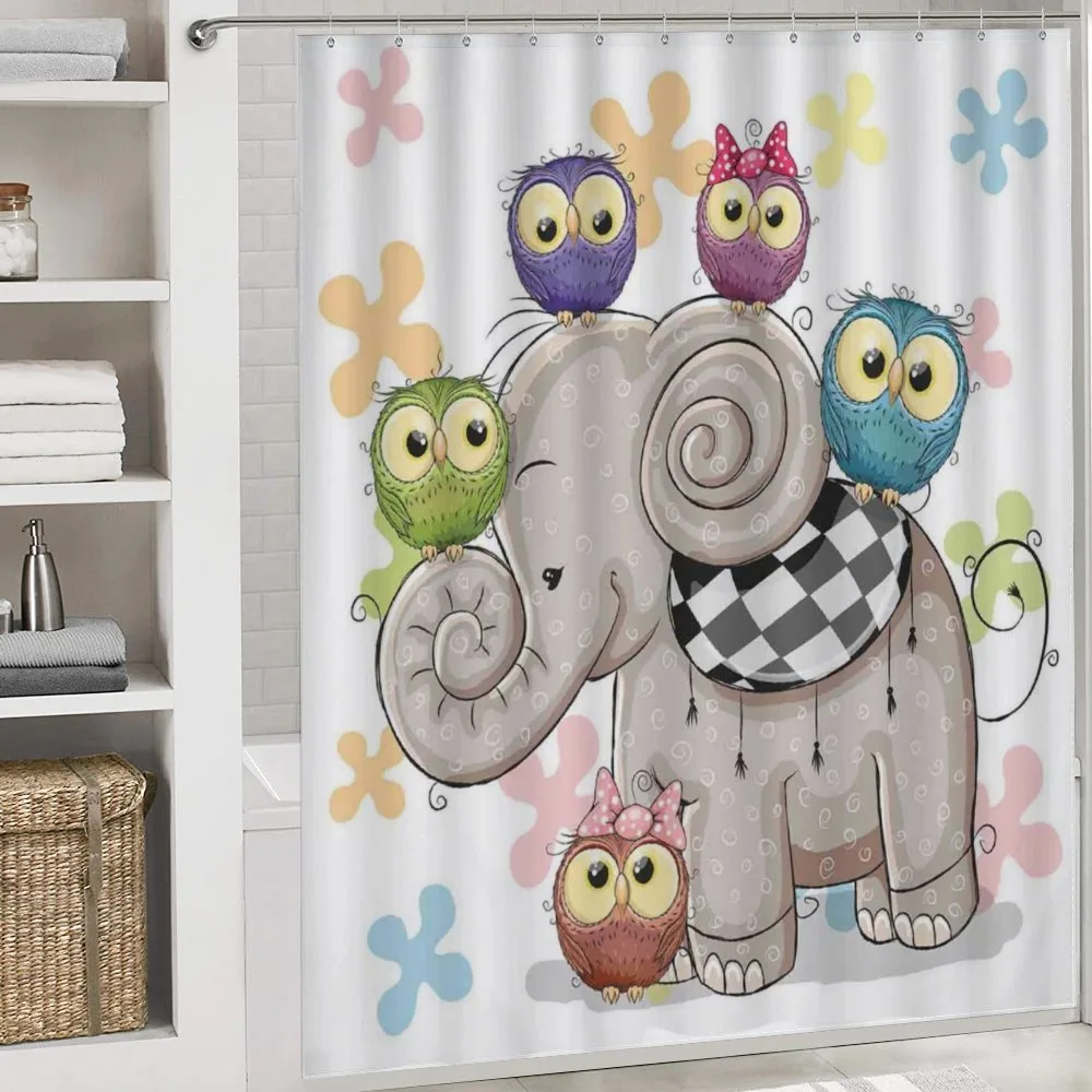 Elephant and Owls Love — Detail 4