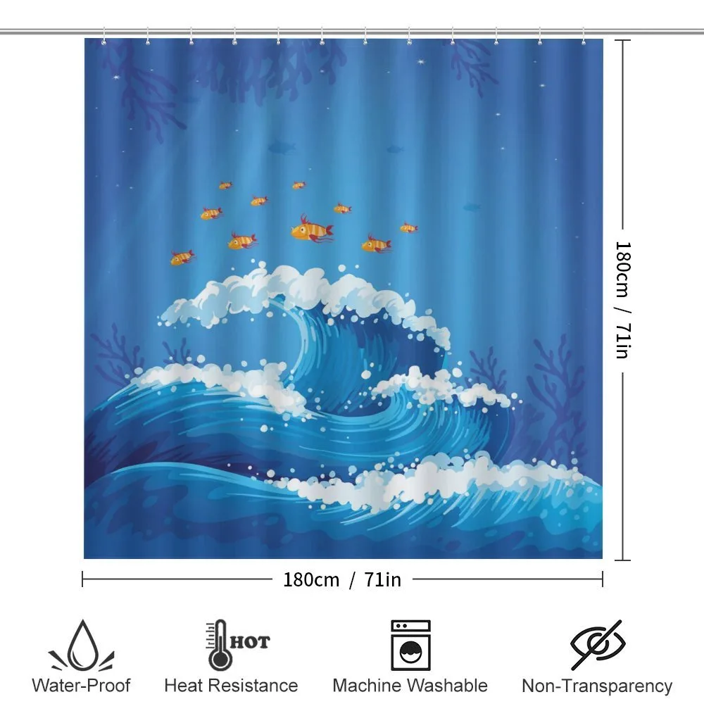 Fish and Wave in Ocean — Detail 2