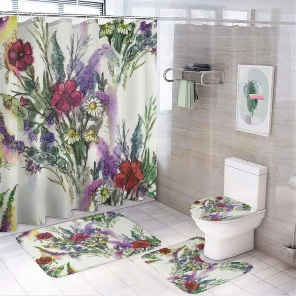 Floral Bouquet on a shower curtain