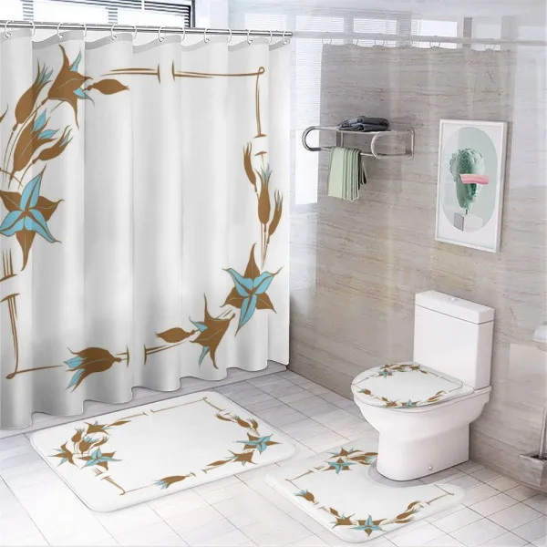 Floral Frame on a shower curtain