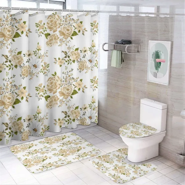 Floral Roses Vector on a shower curtain
