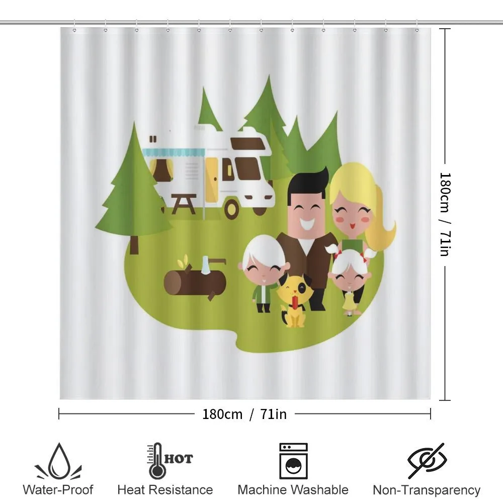 Happy Camper Family in Woods — Detail 2