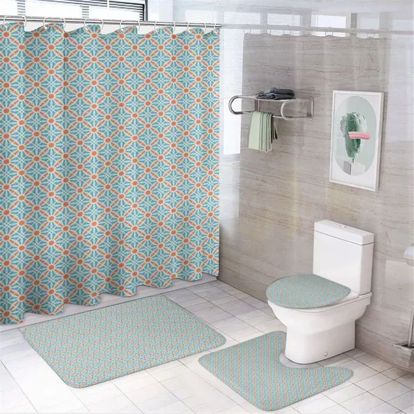 Lattice Moroccan Style on a shower curtain