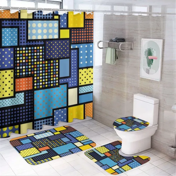 Moroccan Motifs on a shower curtain