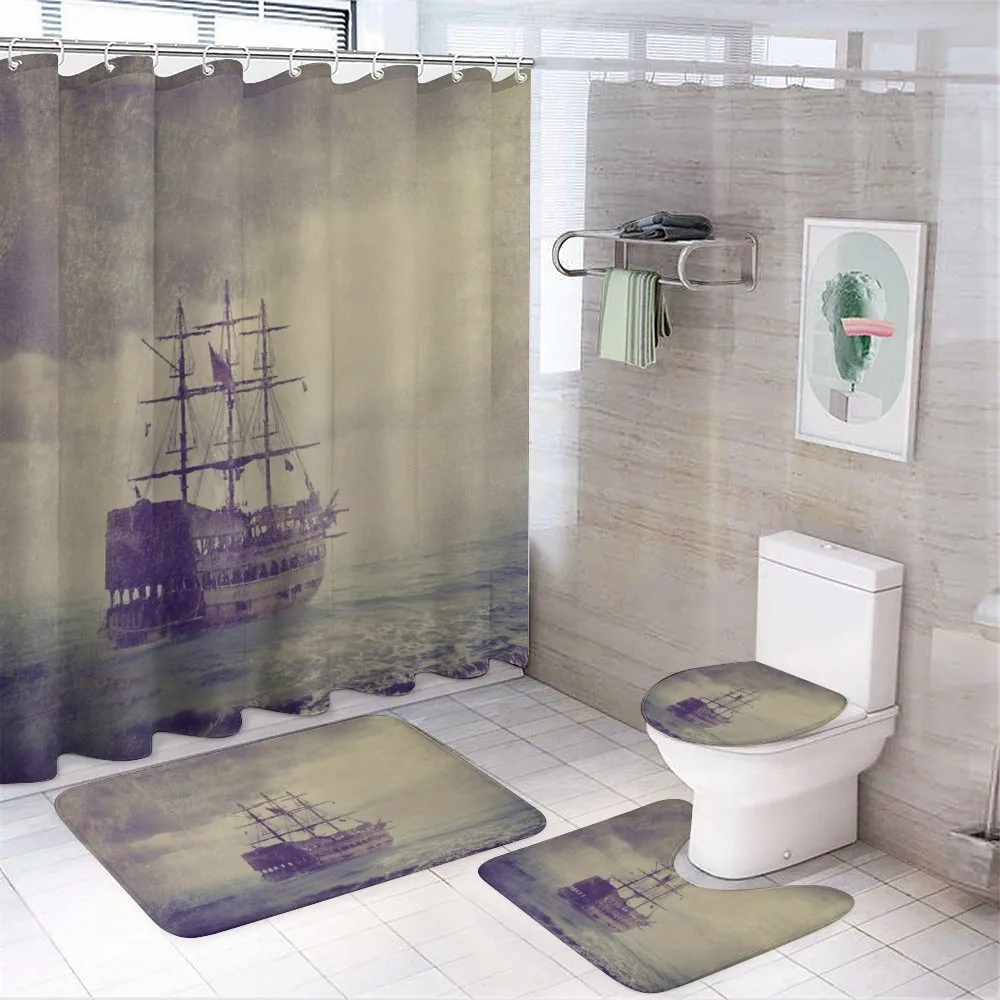 Old Pirate Ship in Sea — Your design