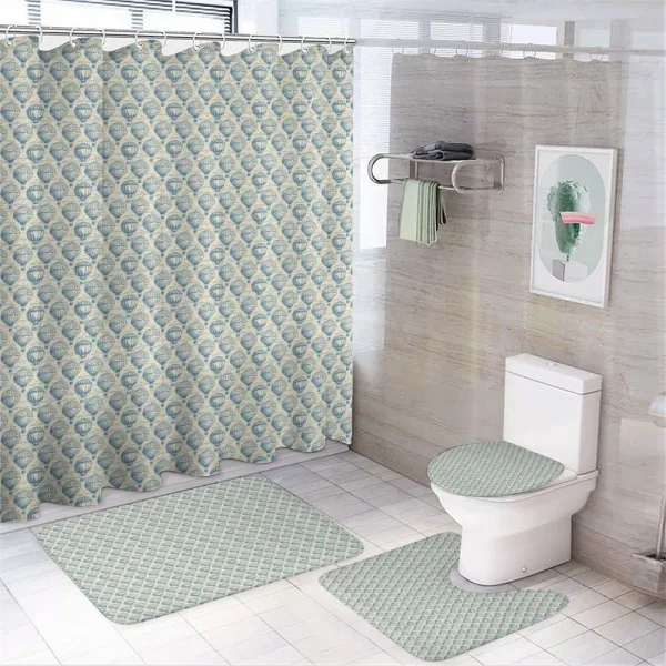 Sketch Air Balloon on a shower curtain