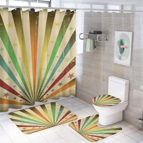 Stripes Stars on a shower curtain