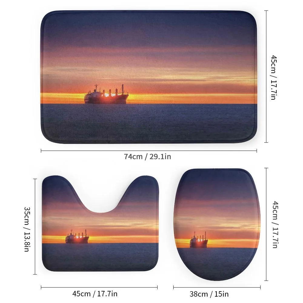 Sunrise over Sea Ship — Detail 1