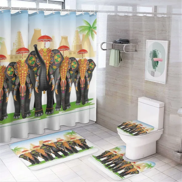 Traditional Ritual on a shower curtain