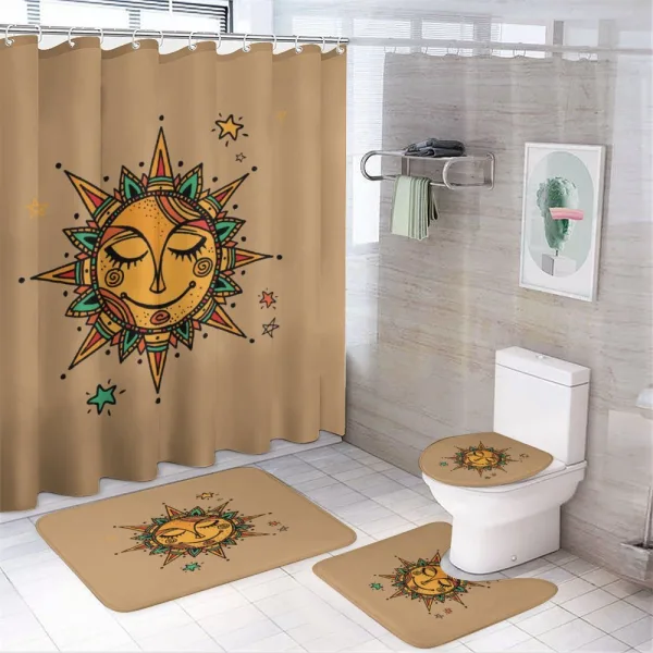 Triangles with Circles on a shower curtain