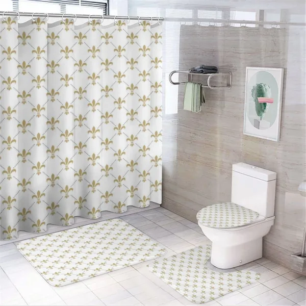 Vintage Style Lilies on a shower curtain