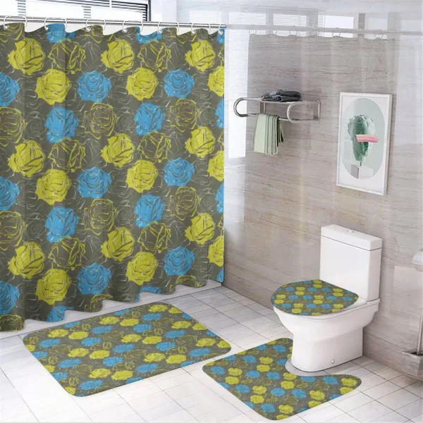 Bouquet Vintage Inspirations on a shower curtain