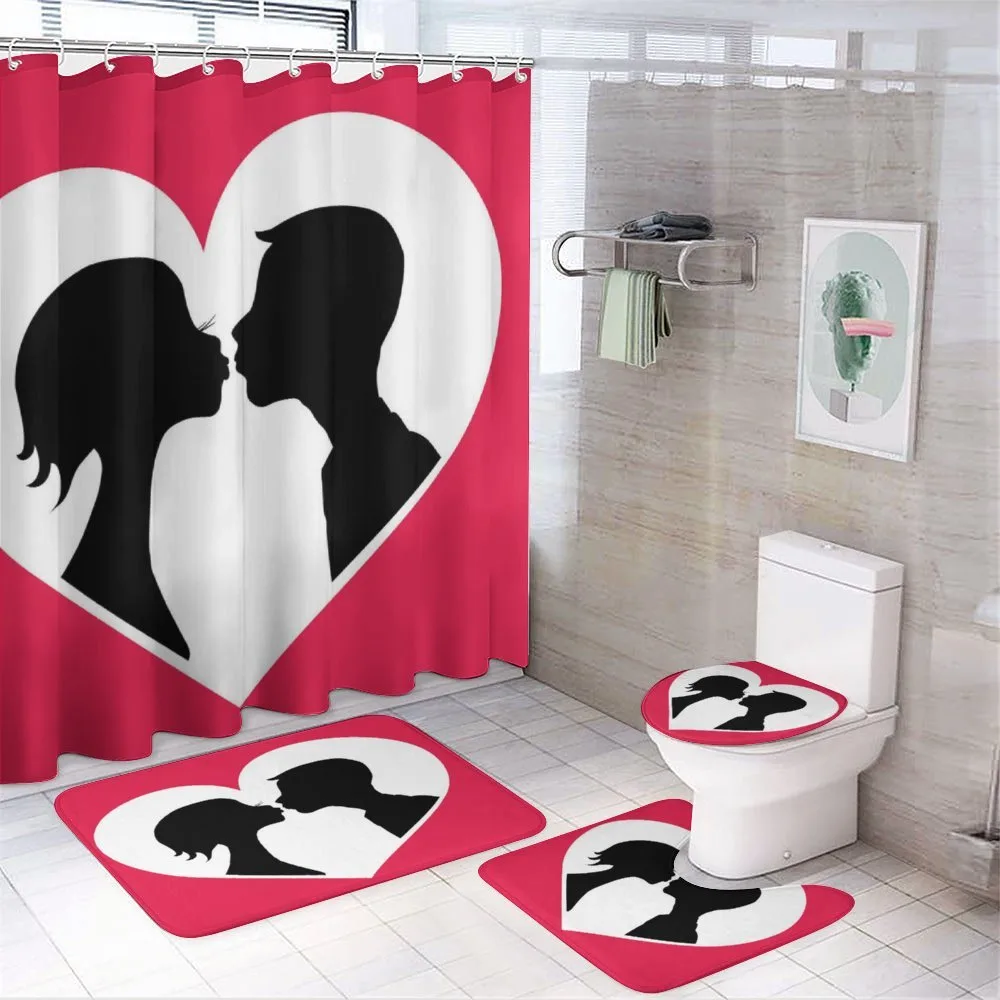 Couple Silhouette in Heart — Your design