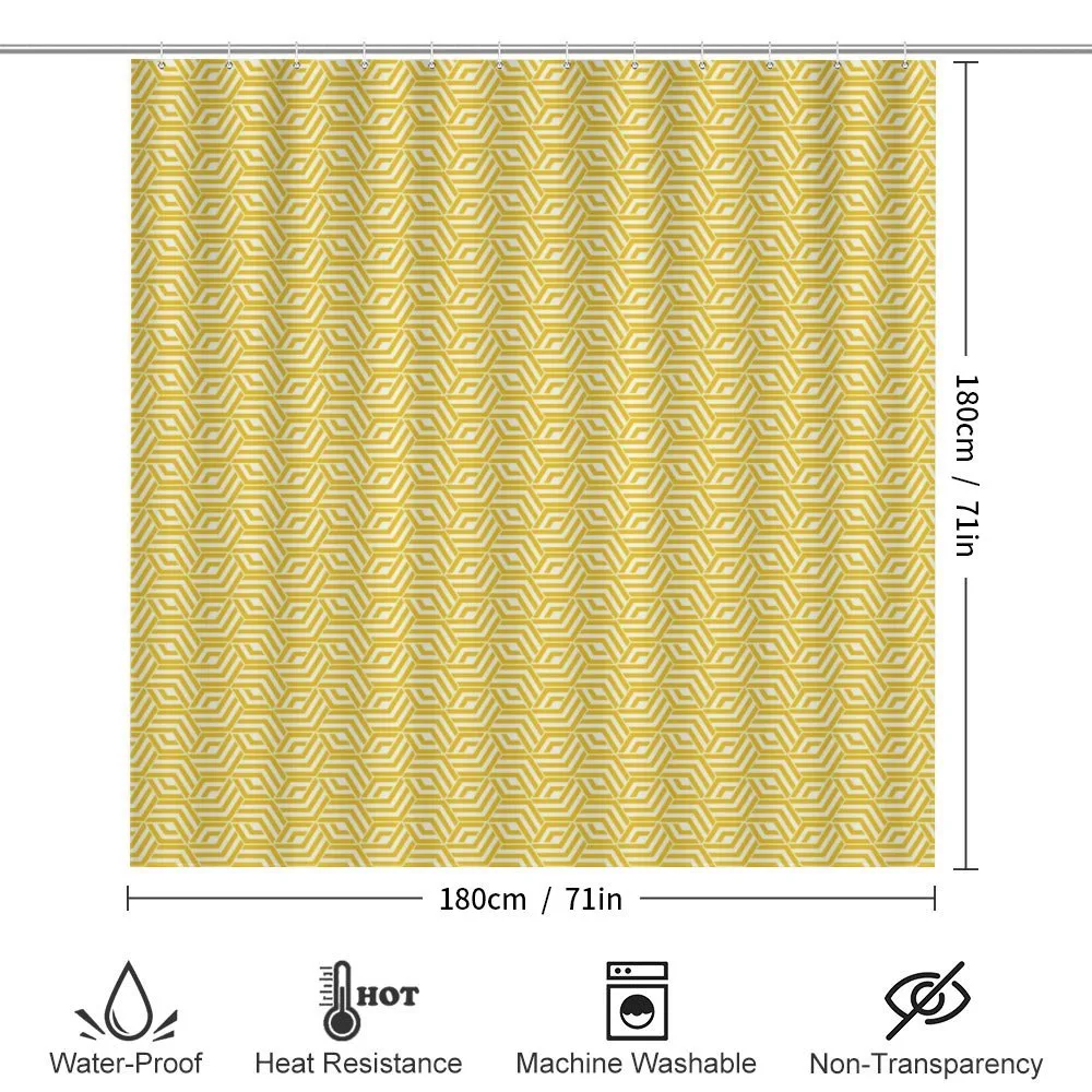 Hexagons Yellow Chevron — Detail 2
