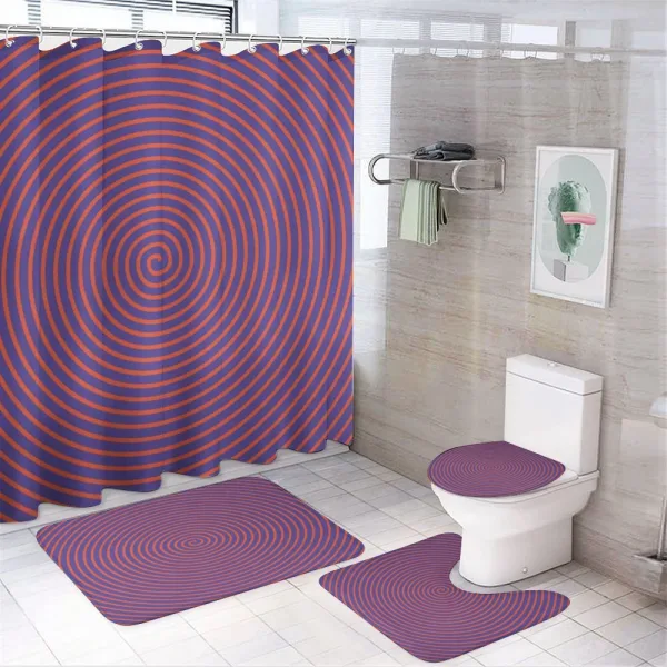 Hypnotic Spiral on a shower curtain
