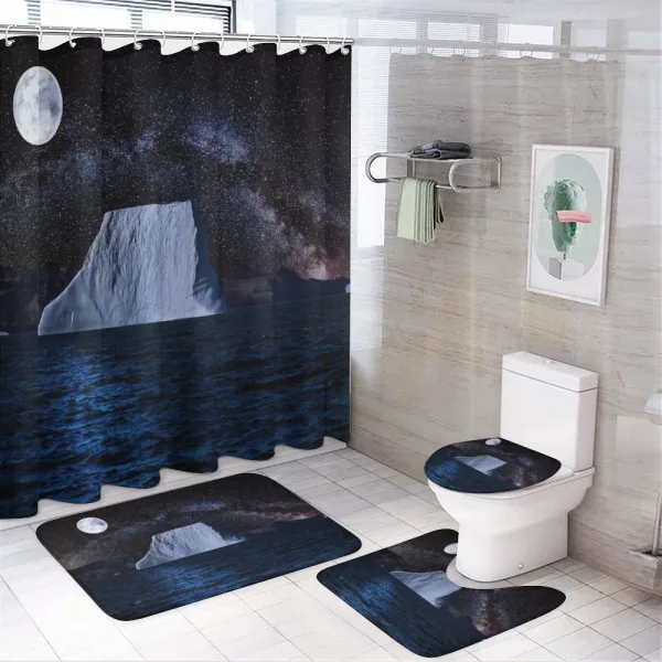 Iceberg Reflection Sky on a shower curtain