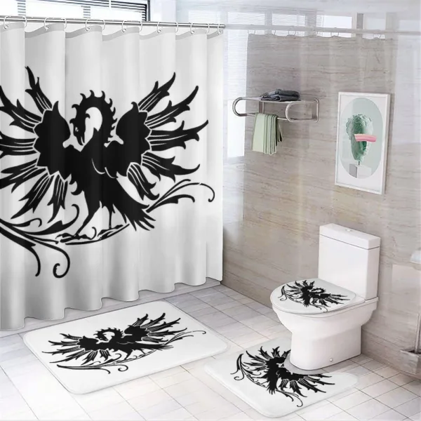 Medieval Eagle on a shower curtain