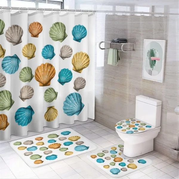 Scallop on a shower curtain
