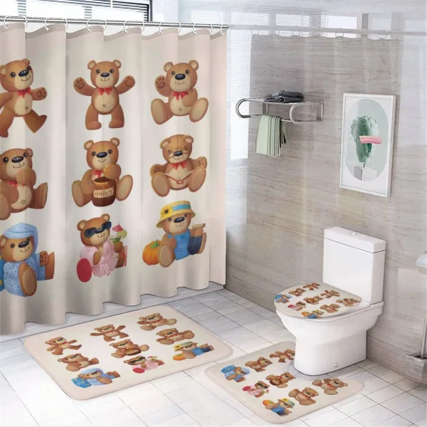 Teddy Bear Kids Design on a shower curtain