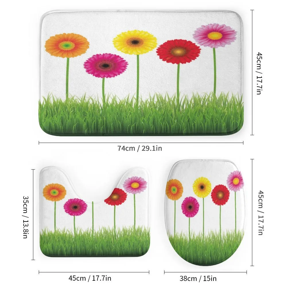 Vivid Flowers on Grass — Detail 1