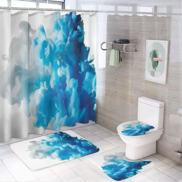Abstract Cloud Swirl on a shower curtain
