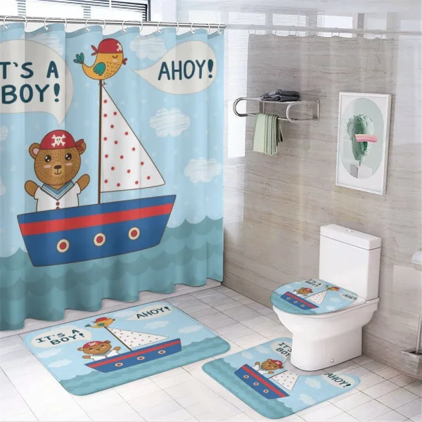 Baby Shower Bear on a shower curtain