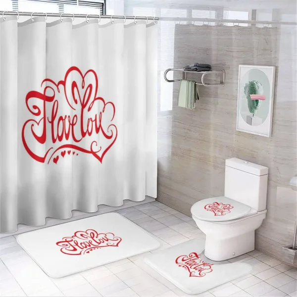 Calligraphic Design on a shower curtain