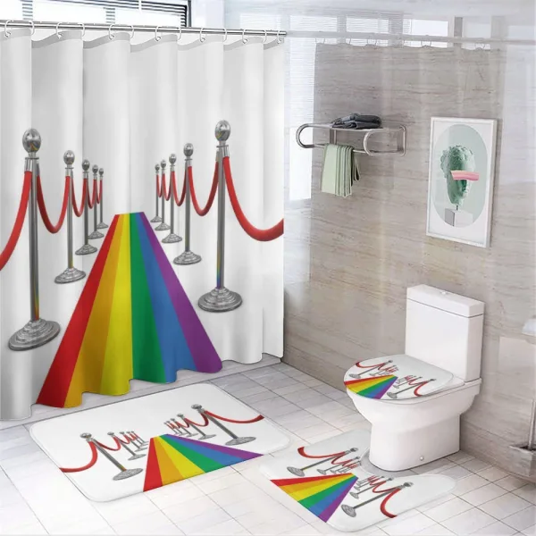 Carpet Stanchions Event on a shower curtain