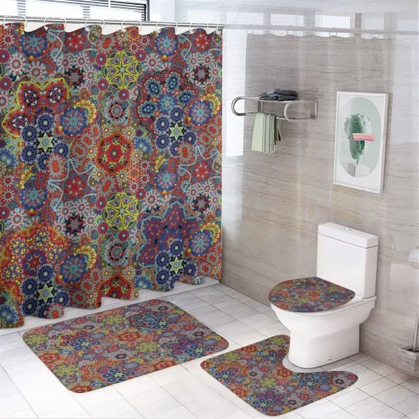 Combined Nested Paisley on a shower curtain